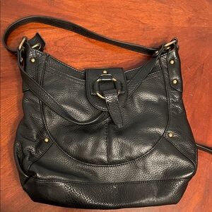 Born Black Leather Shoulder Bag